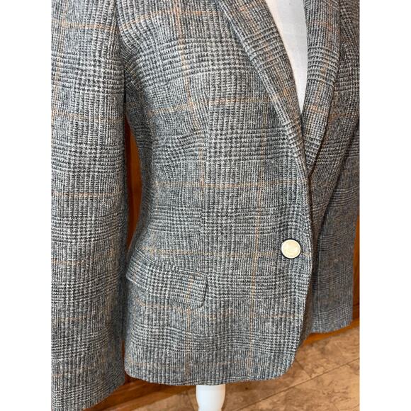 Zara Gray Plaid Blazer - Picture 2 of 10